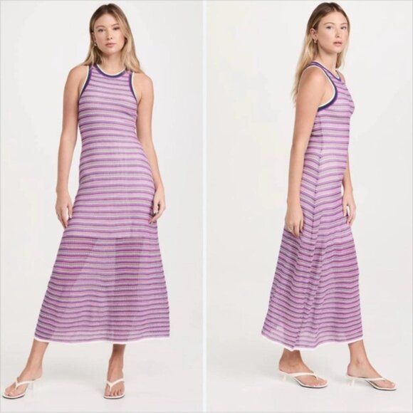 Veronica Beard Sivan Striped Knit Maxi Dress MSRP $428 Size Large - Picture 5 of 12